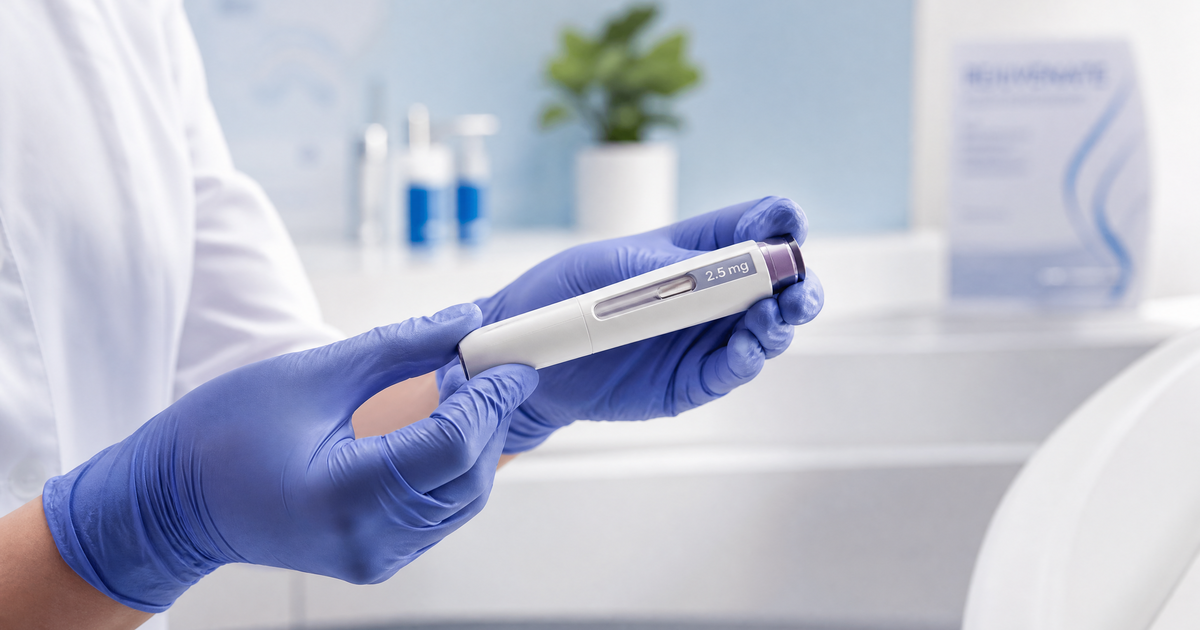 A GLP-1 medication injection pen used in med spa weight loss programs